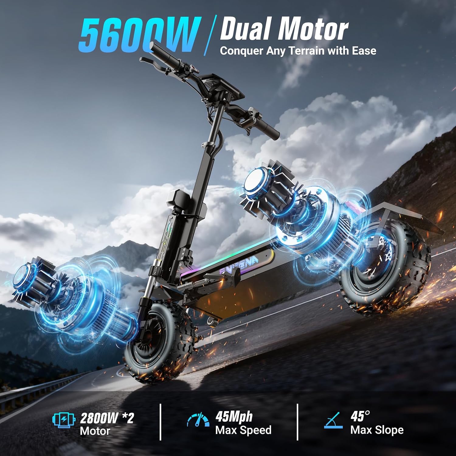 Hulajnogi elektryczne GT7 dla  – 60V 5600W Dual Motor Electric Scooter recenzja i cena